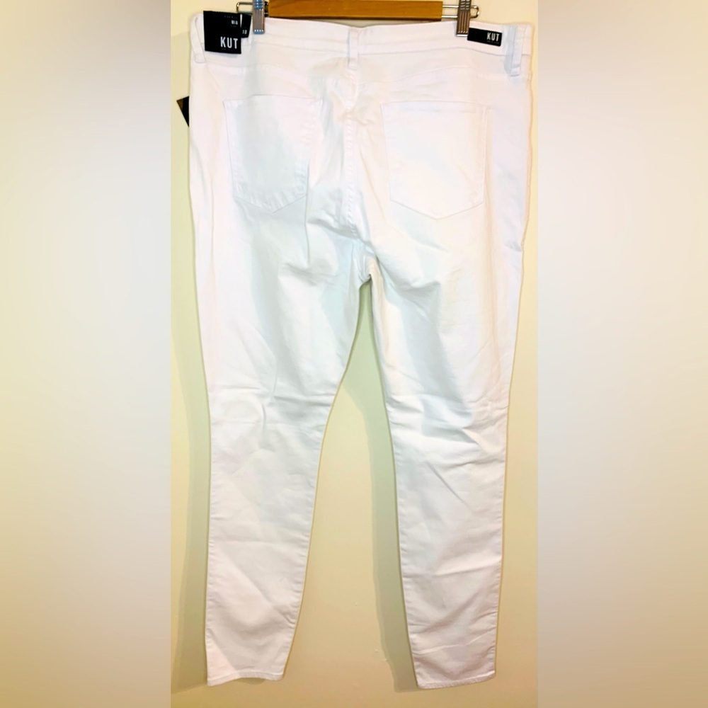 Kut From The Kloth NWT High Rise Mia Skinny Ankle Jeans in Optic White SZ 18!!! - Picture 5 of 15